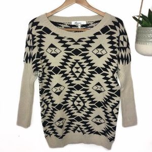 Sweater Tunic Women’s Size Large Cream Black